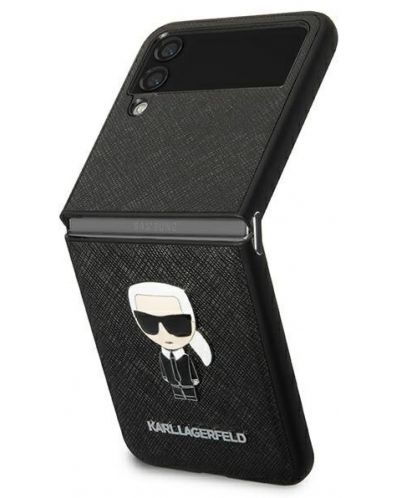 Калъф Karl Lagerfeld - Saffiano Ikonik Karl, Galaxy Z Flip 4, черен - 1